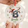 Custom Photo Baby First Christmas Glass Ornament - Personalized Christmas Baby Shower, Gifts For New Moms, New Dads, New Parents - First Little Light