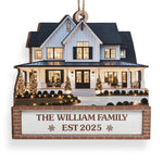 Custom Photo First Christmas In New Home Wood Ornament - Personalized Anniversary Christmas Wedding Gifts For Husband And Wife, Him And Her, New Homeowners, Couples, Friends - Love Fills Home