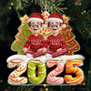 Custom Acrylic Ornament - Personalized Christmas Birthday Gifts For Family, Dog Cat Lovers - Cheers To Family Love