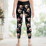 Custom Pet Photo Christmas Gifts for Dog Lovers - Personalized AOP Leggings