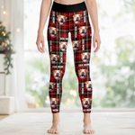 Custom Pet Photo Christmas Gifts for Dog Moms - Personalized AOP Leggings