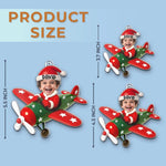 Custom Photo Christmas Airplane Gifts for Kids - Personalized Ornament