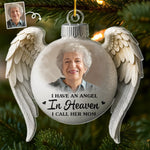 Custom Photo Memorial Angel Gifts for Mom - Personalized Ornament