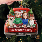 Custom Name Christmas Family Truck Gifts - Personalized Ornament