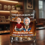 Custom Name Funny Husband Gifts - Personalized Whiskey Glass