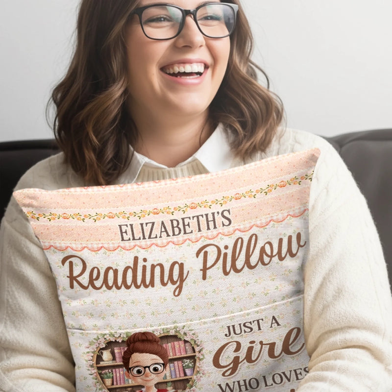 Custom Name Book Lover Reading Gifts - Personalized Pillow