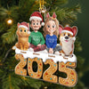Custom Acrylic Ornament - Personalized Christmas Birthday Gifts For Dog Cat Lovers, Dog Dad And Mom, Cat Owners - Our Love Our Christmas