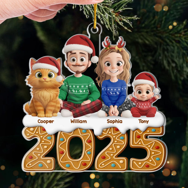 Custom Acrylic Ornament - Personalized Christmas Birthday Gifts For Dog Cat Lovers, Dog Dad And Mom, Cat Owners - Our Love Our Christmas