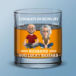 Custom Name Funny Husband Gifts - Personalized Whiskey Glass