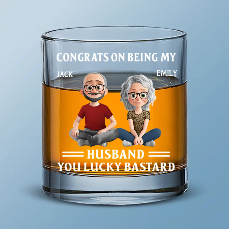 Custom Name Funny Husband Gifts - Personalized Whiskey Glass