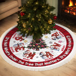 Custom Name Snowman Christmas Gifts for Family - Personalized Tree Skirt