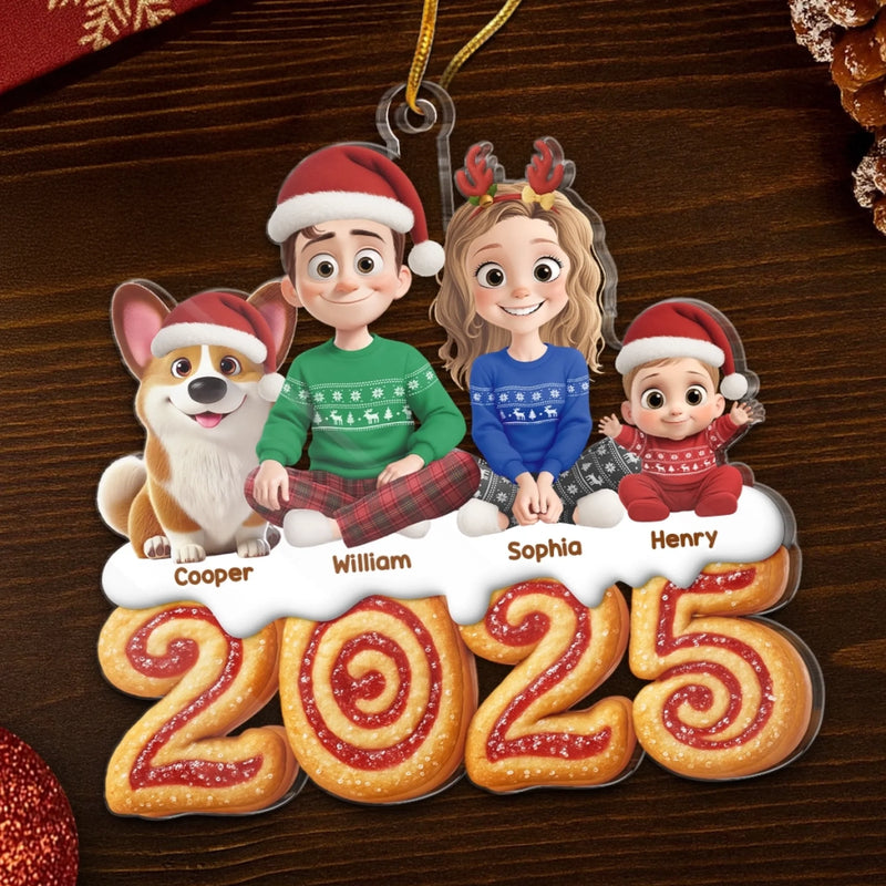 Custom Acrylic Ornament - Personalized Christmas Birthday Gifts For Family, Dog Cat Lovers - Together Our Happy Place