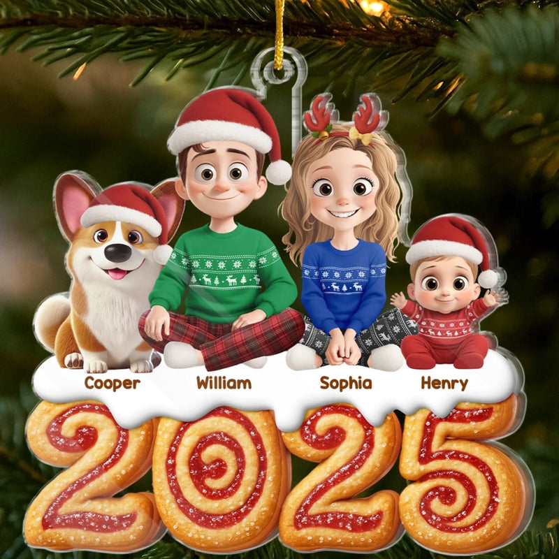 Custom Acrylic Ornament - Personalized Christmas Birthday Gifts For Family, Dog Cat Lovers - Together Our Happy Place