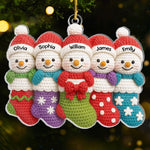 Custom Name Snowman Christmas Gifts for Family - Personalized Ornament