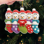 Custom Name Snowman Christmas Gifts for Family - Personalized Ornament