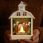 Custom Name Christmas Family Decor - Personalized LED House Lantern Light