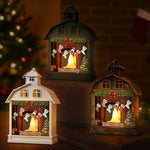 Custom Name Christmas Family Decor - Personalized LED House Lantern Light