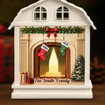 Custom Name Christmas Family Decor - Personalized LED House Lantern Light