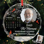 Custom Photo Memorial Dad Gifts - Personalized Glass Ornament