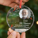 Custom Photo Memorial Dad Gifts - Personalized Glass Ornament