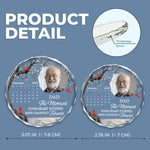Custom Photo Memorial Dad Gifts - Personalized Glass Ornament