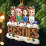 Custom Name Christmas Besties Gifts for Girls - Personalized Ornament