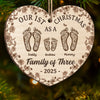 Custom Wood Ornament - Personalized Christmas Birthday Gifts For Mom, Dad, Kids - Home Is Together