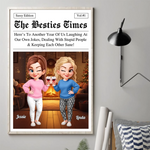 Custom Name Best Friend Christmas Gifts - Personalized Poster