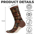 Custom Name Book and Dog Lover Gifts for Women - Personalized Middle Tube Socks