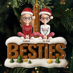 Custom Name Christmas Besties Gifts for Girls - Personalized Ornament