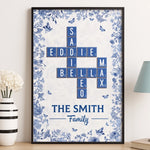 Custom Name Scrabble Family Decor - Personalized Poster