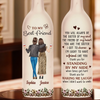 Custom Bottle Lamp - Personalized Best Friend Birthday Gifts For Women, Besties, Sisters, BFF - Lighting The Way Together
