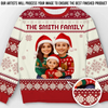 Custom Photo Unisex Ugly Sweatshirt - Personalized  Christmas Birthday Gifts For Mom, Dad, Brother, Sister, Kids - All Wrapped Up In Love