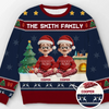 Custom Unisex Ugly Sweatshirt - Personalized  Christmas Birthday Gifts For Family, Dog Cat Lovers - All We Need For Christmas Is Family