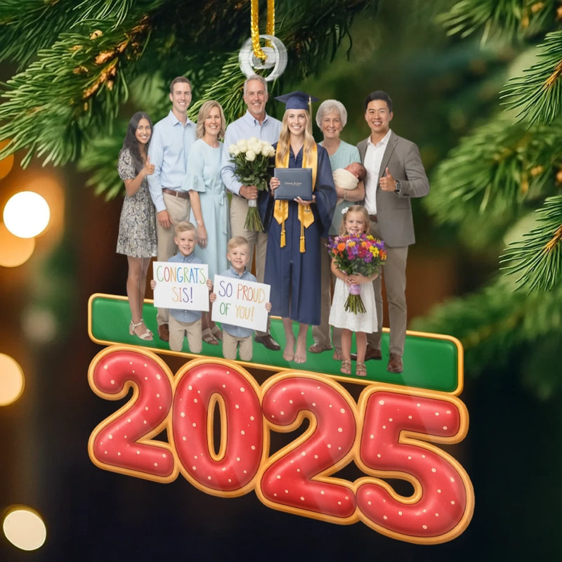Custom Photo Graduation Gifts for Sister - Personalized Ornament