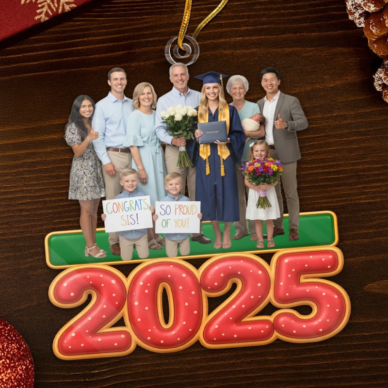 Custom Photo Graduation Gifts for Sister - Personalized Ornament