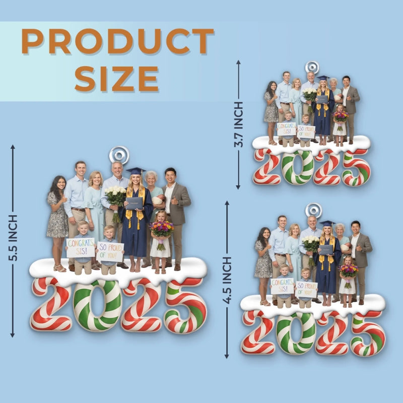 Custom Photo Graduation Family Gifts - Personalized Ornament