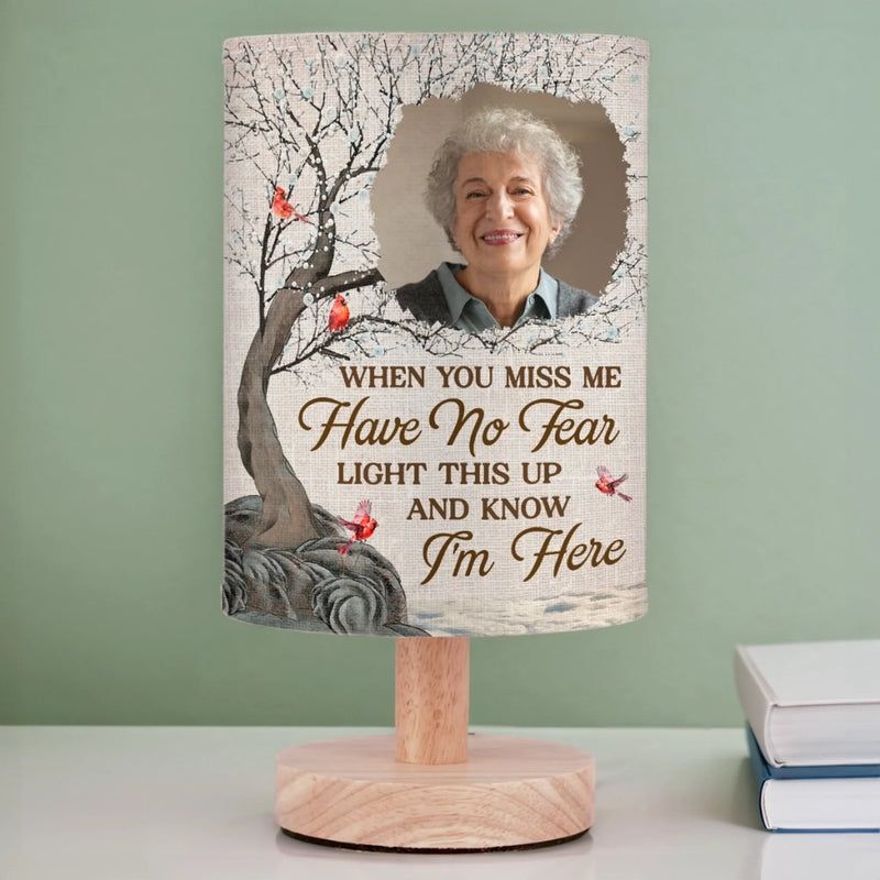 Custom Photo Memorial Keepsake Decor - Personalized Fabric Table Lamp