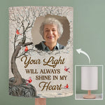 Custom Photo Memorial Keepsake Decor - Personalized Fabric Table Lamp