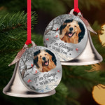 Custom Pet Photo Memorial Dog Gifts - Personalized Bell Ornament with Charms
