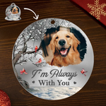 Custom Pet Photo Memorial Dog Gifts - Personalized Bell Ornament with Charms