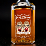 Custom Name Bestie Whiskey Gifts for Women - Personalized Whiskey Bottle