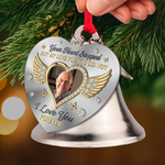Custom Photo Memorial Christmas Gifts - Personalized Bell Ornament with Charms