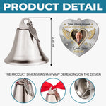 Custom Photo Memorial Christmas Gifts - Personalized Bell Ornament with Charms