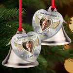 Custom Photo Memorial Christmas Gifts - Personalized Bell Ornament with Charms