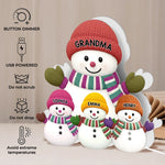 Custom Name Christmas Snowman Gifts for Grandma - Personalized Shaped Light Box