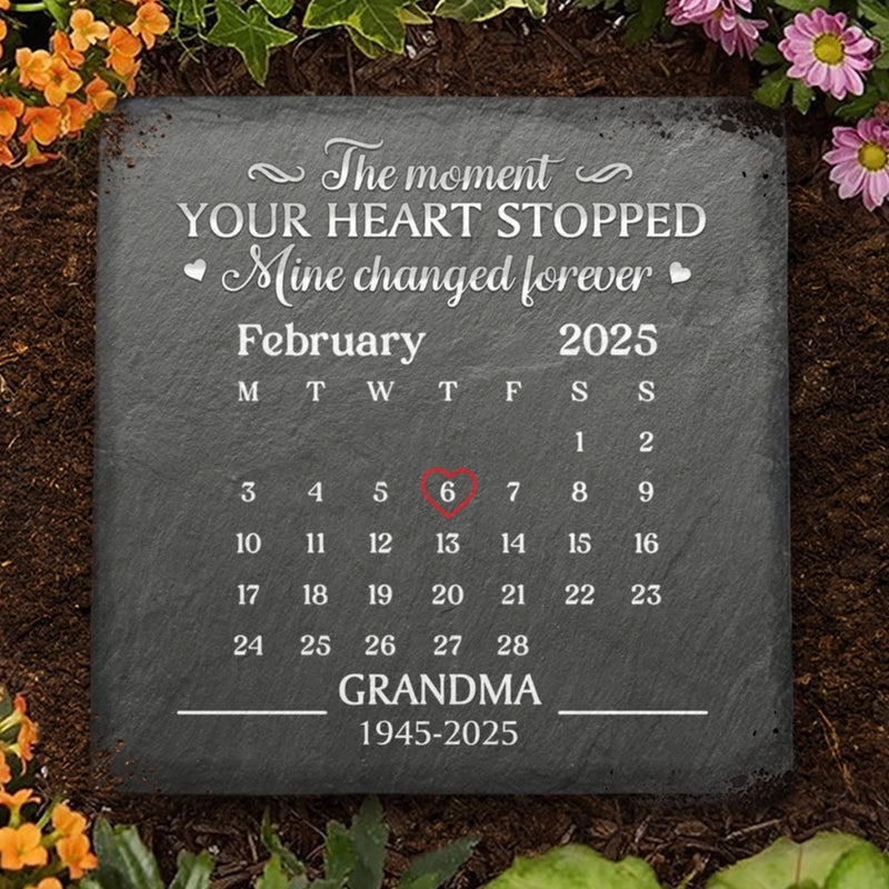 Custom Square Shaped Memorial Stone - Personalized Memorial Sympathy Gifts For Loss Of Mom, Dad - Never Gone Always Here
