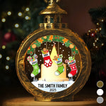 Custom Name Christmas Family Gifts - Personalized Candlelight Lantern Ornament