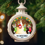 Custom Name Christmas Family Gifts - Personalized Candlelight Lantern Ornament