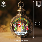 Custom Name Christmas Family Gifts - Personalized Candlelight Lantern Ornament